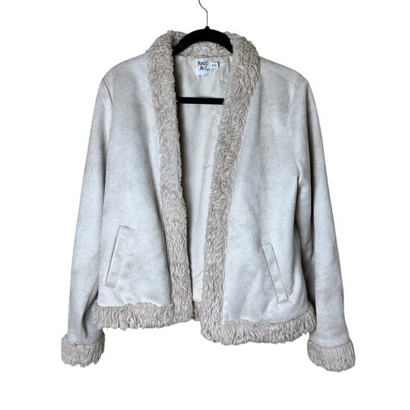 Princess Polly Jackets & Blazers - PRINCESS POLLY Faux Suede & Fur Detail Jacket Coat Size S/M